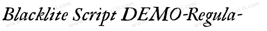 Blacklite Script DEMO-Regula字体转换